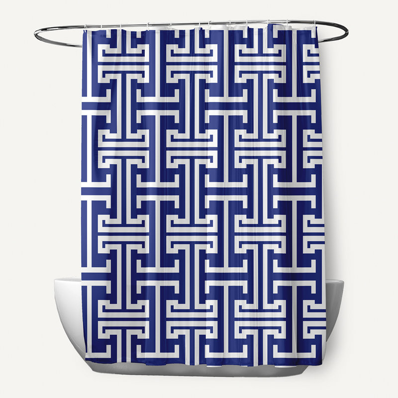 Rideau de douche simple, Suède bleu
