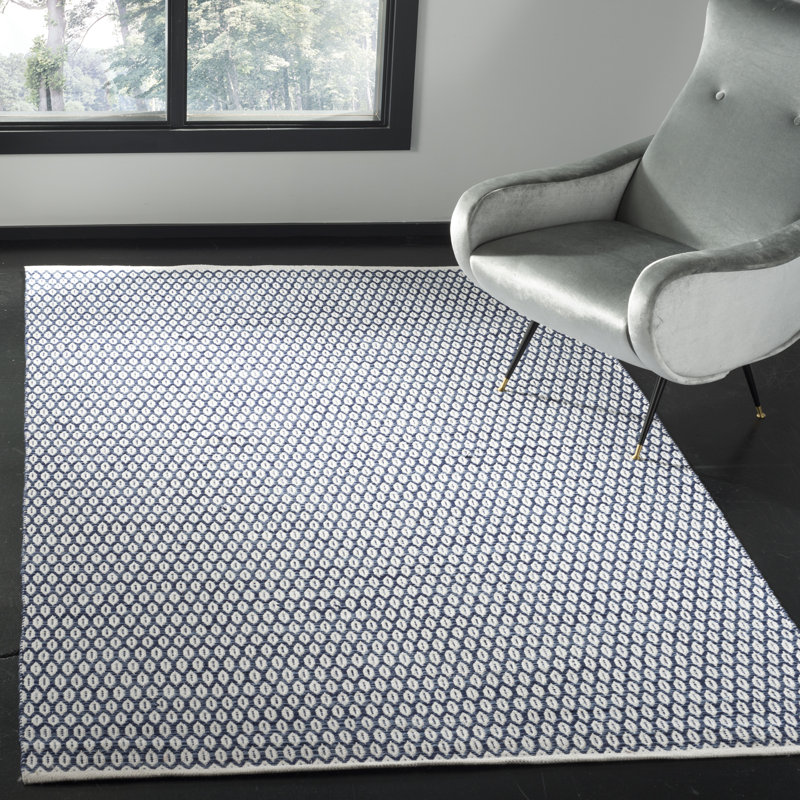 Modena Handwoven Cotton Geometric Area Rug , Rectangle 9' x 12'