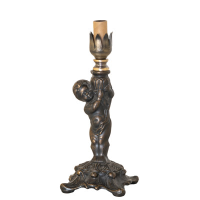 Chérubin de 9 po de hauteur avec base de lampe d'appoint en forme d'urne