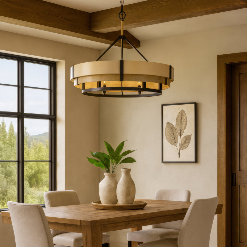 Lustre tambour 6 lumières Blonde Moment