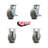 4-Piece Thermoplastic Rubber Caster Set