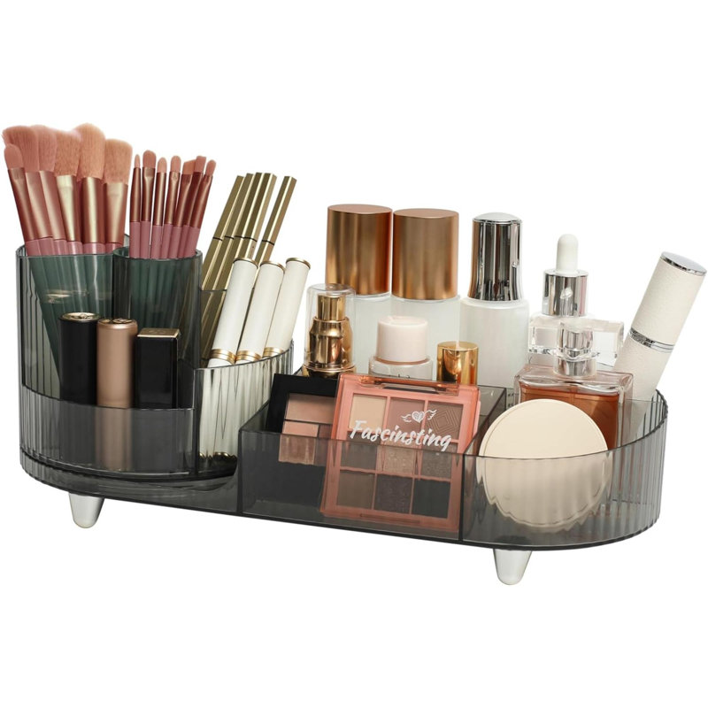 Organisateur de maquillage en plastique Zackarie, Gris