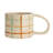 Stoneware Mug With Checkered Pattern