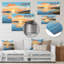 Coucher de soleil océan mosaïque - Art mural en métal Pop Art-772737013