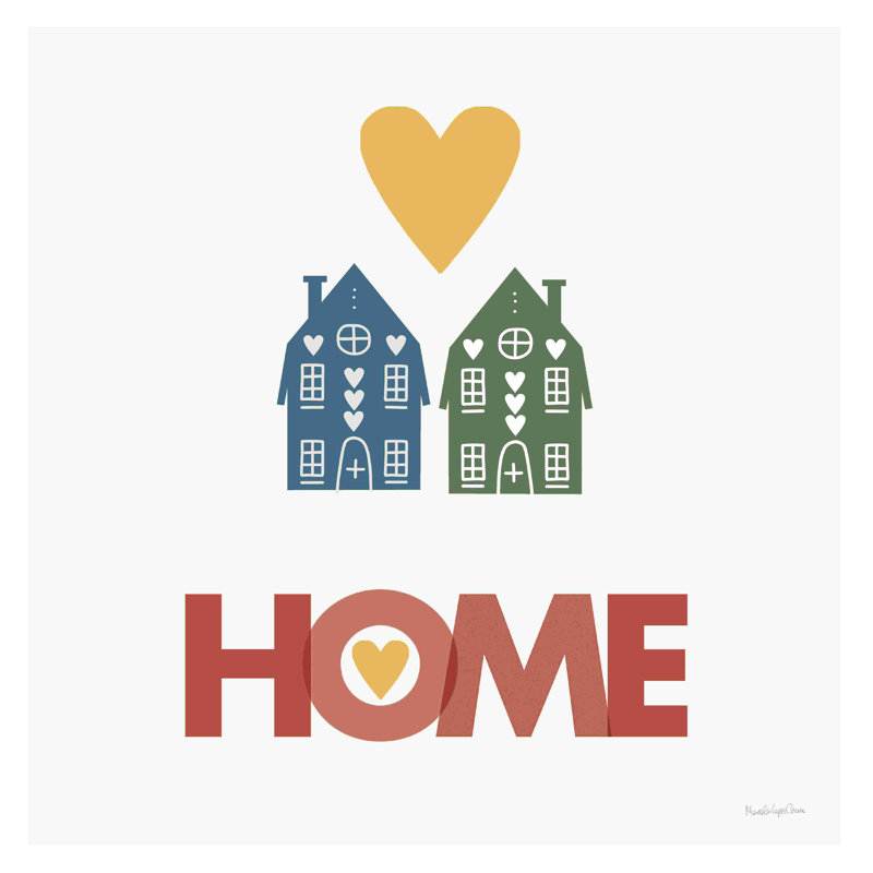 Home par Mercedes Lopez Charro - impression, H 12 po x l 12 po, Non, Toile tendue