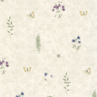 Rouleau de papier peint texturé floral L 32,7 pi x l 20,5 po Norton