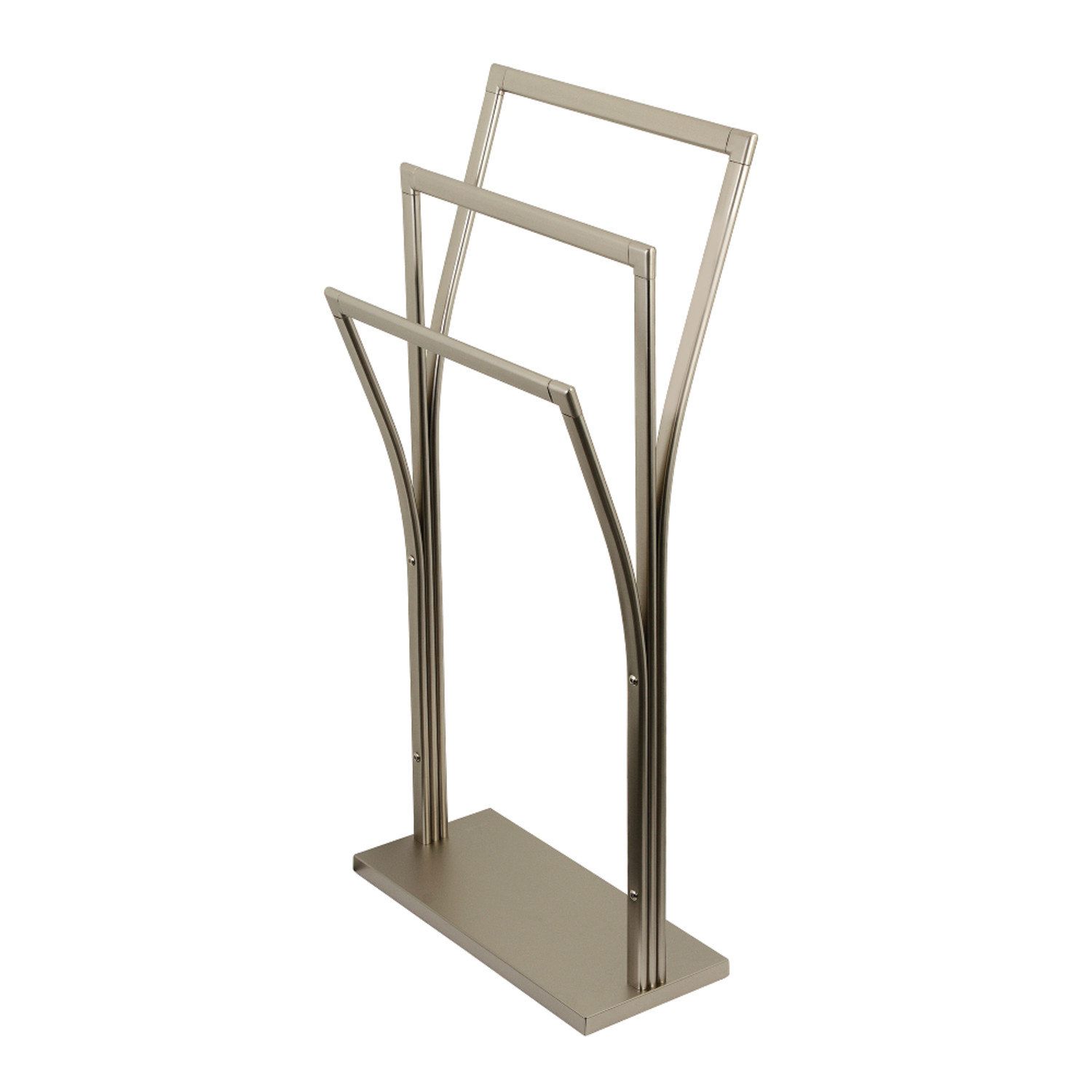 Edenscape Freestanding Y-Style Towel Rack, Brushed Nickel