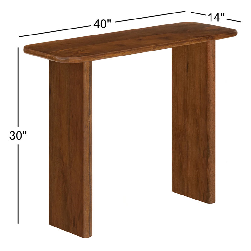 Folkes Solid Wood Console Table, Walnut
