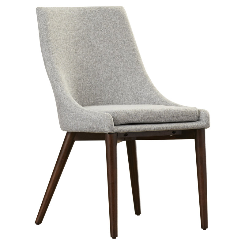 Chaise d'appoint rembourrée en coton gris Garelli