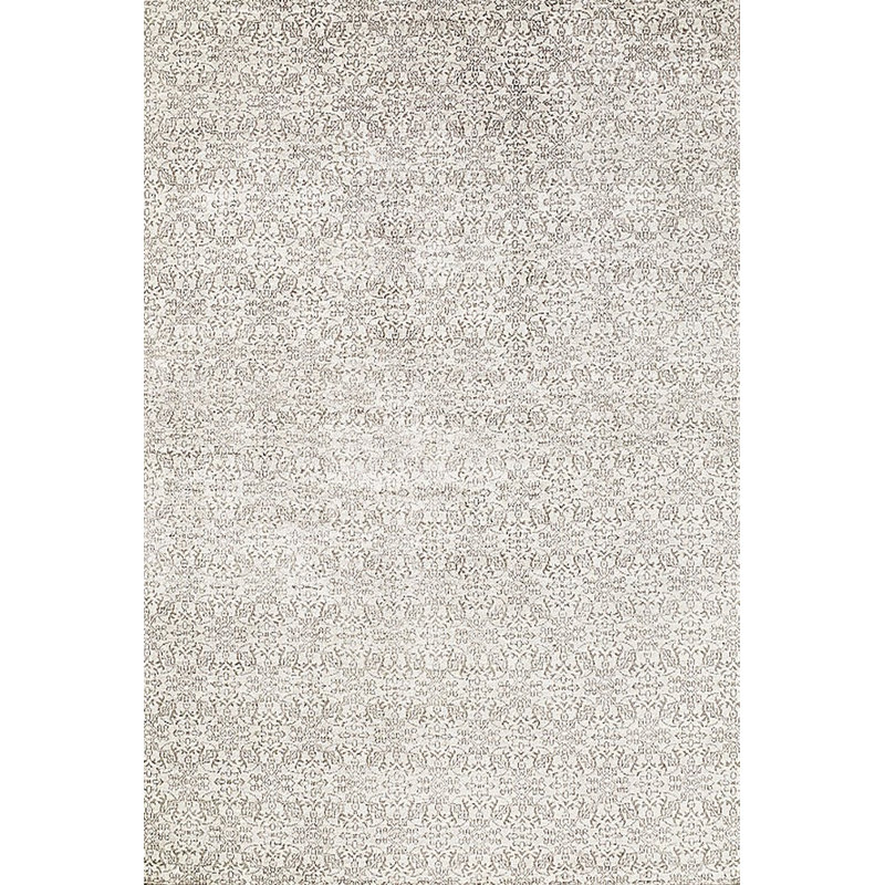 Tapis beige / gris à motif floral Cataldo, Rectangle 7 pi x 10 pi