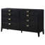 Commode noire à 8 tiroirs