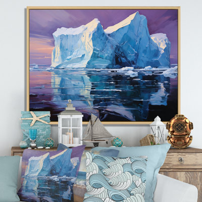 " Teal Purple Iceberg Unseen Depths "