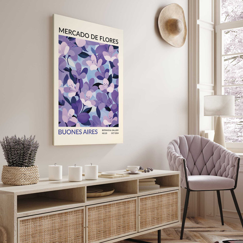 Marché aux fleurs de buisson, Toile tendue, H 12 po x l 8 po