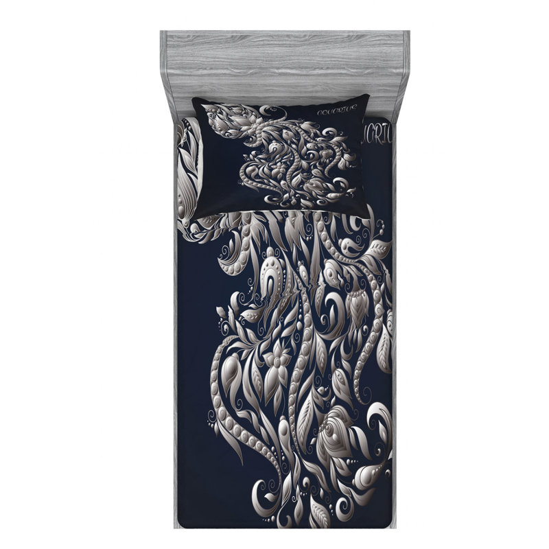 Microfiber Sheet Set, Twin Sheet Set with Fitted Sheet