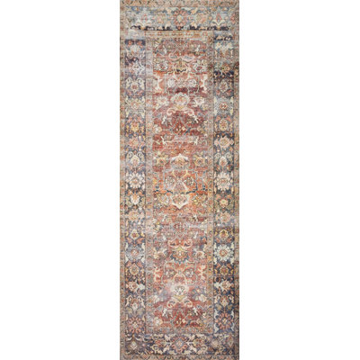 Portman Spice Orange Blue Oriental Rug