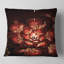 Fleurs rouges à motif fractal - coussin à imprimé floral-29292098-29292094