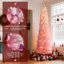  Arbre de Noël illuminé 7 pi avec 7 branches de PVC floquées neige-837971681