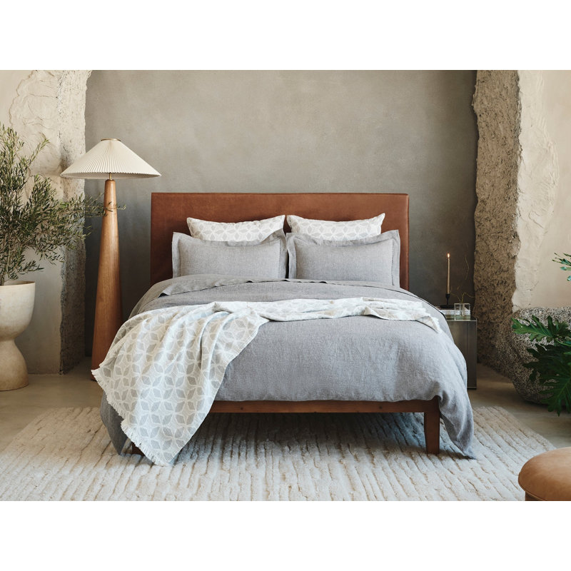 Organic Relaxed Linen Standard Duvet Cover, King/Cal King Duvet Cover, Slate Chambray
