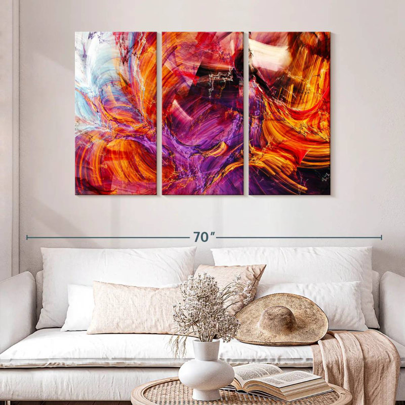 Avery Abstract Caramel Splash, 32" H x 50" W