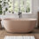 Baignoire de trempage autoportante à surface solide Medunjess 59 po