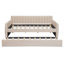 Full Size Velvet Upholstered Daybed With  Wood Slat Support-1893339790