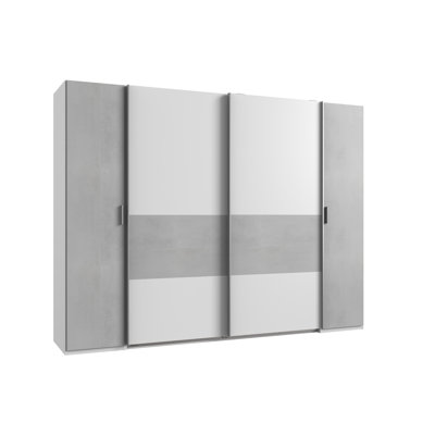 Advika 4 Door Manufactured Wood Wardrobe