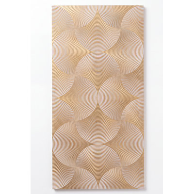 Gold Pattern Etched Marble Tile