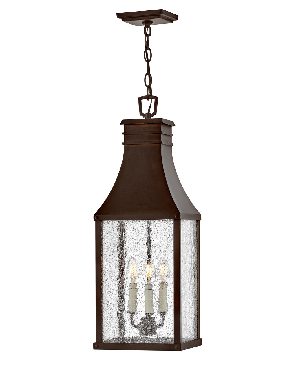 Beacon Hill 3-Light Outdoor Hanging Lantern, Blackened Copper