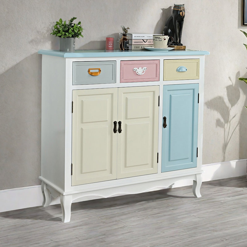 Armoire d'appoint moderne de grande capacité de style nordique