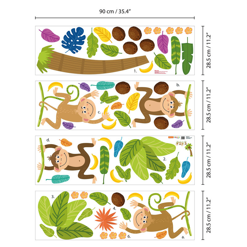 Happy Monkey Kids Wall Sticker