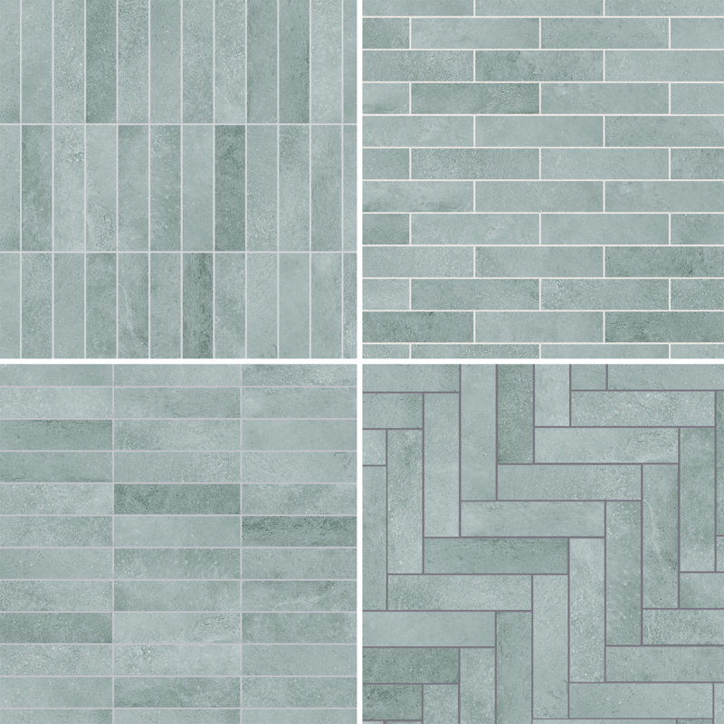Atlas Brick 2-3/8 In. X 9-3/4 In. Porcelain Floor And Wall Tile, Gray