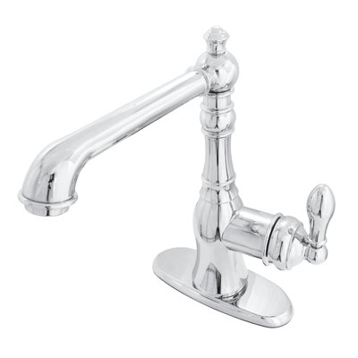 Robinet de salle de bain à fixation sur comptoir à poignée simple 1 ou 3 trous Kingston