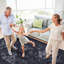 Tapis 5 x 8, lavable à la machine, antidérapant, cuisine - noir gris lavable antidérapant, chambre pliable, salon, noir / gris