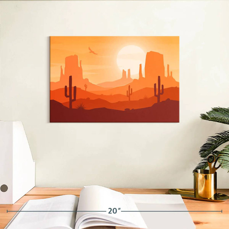 Lelar Simple Desert Landscape, 8" H x 12" W