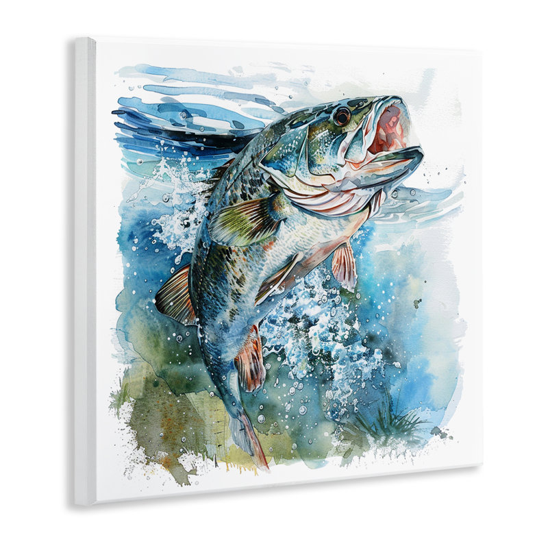  Water Splashing Fish Wall Plaque Art by LSR Design Studio