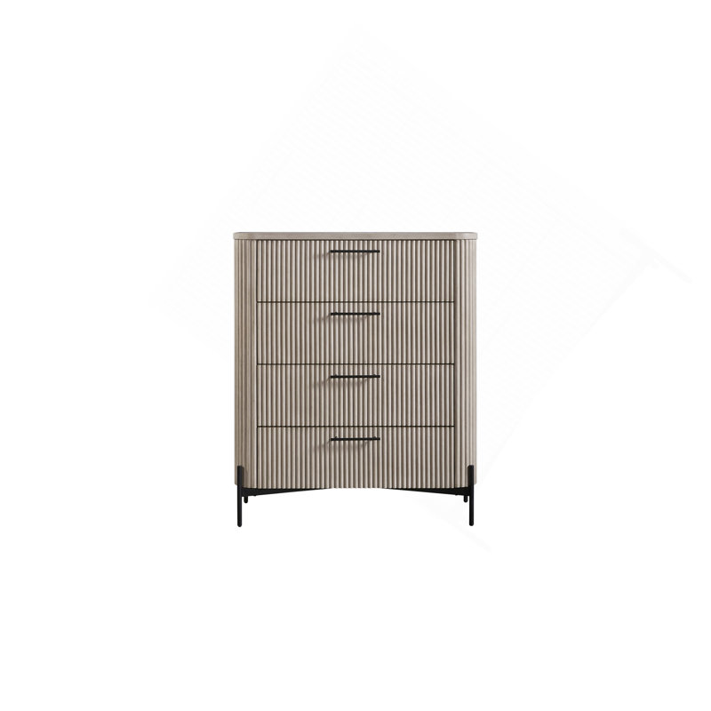 Commode 4 tiroirs - Taupe, Taupe