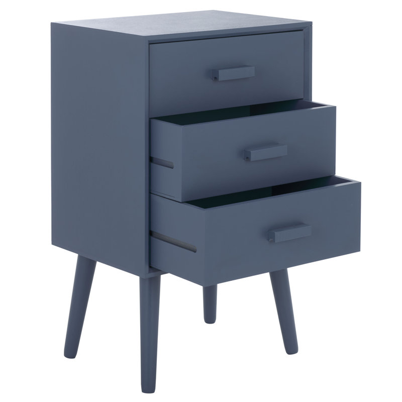 Commode à 3 tiroirs Dannel, Bleu