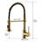 Commercial And Kitchen Faucet With Pull Down Sprayer, Single Handle Single Lever Kitchen Sink Faucet-118543566