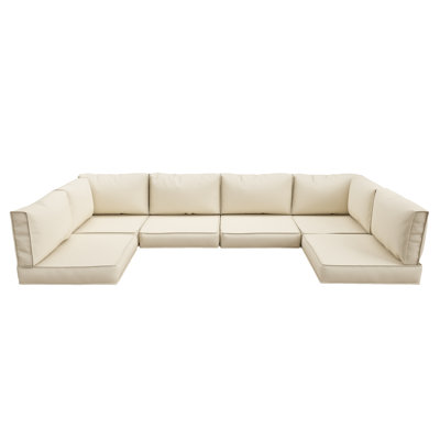 Ensemble de coussins de remplacement pour l'extérieur de 3,5 po d'épaisseur - 6 coussins de siège, 6 coussins de dossier et 2 coussins de coin