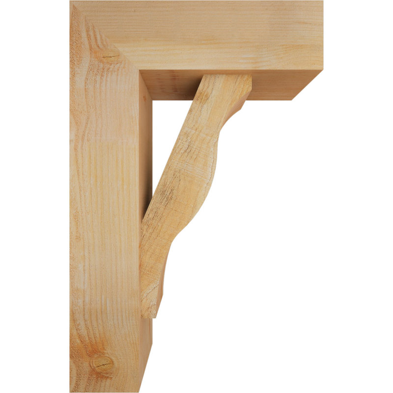 Funston Block Offset Brace Bracket, 34 x 22, 8"W Douglas Fir (Rough Sawn)