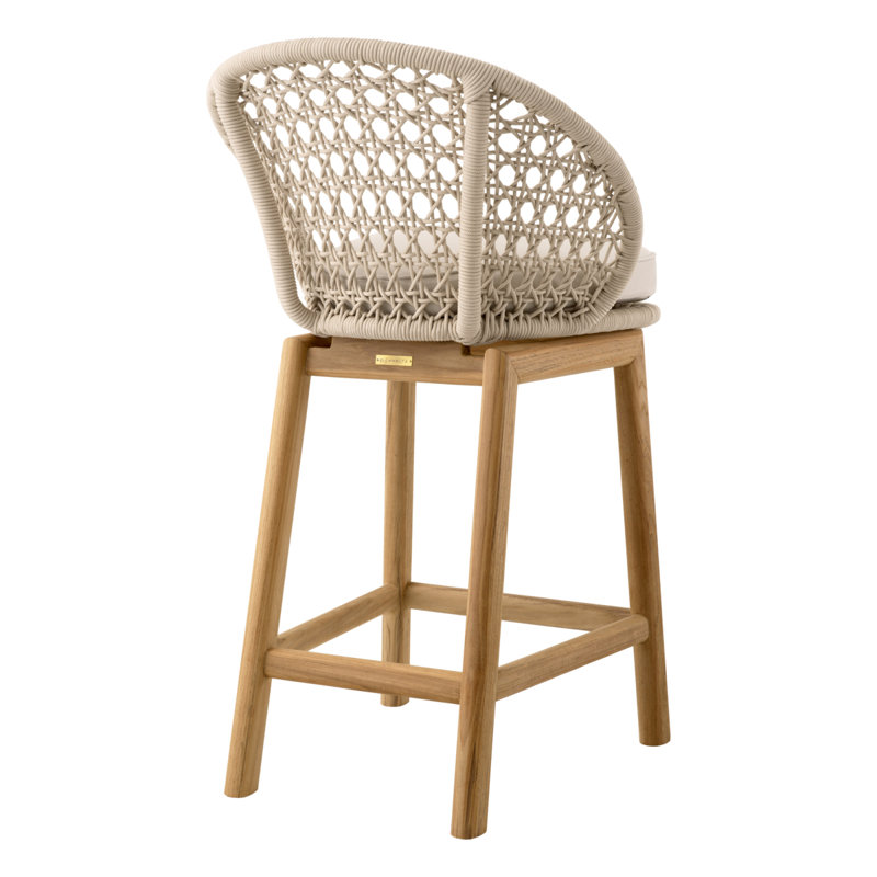 Trinity Outdoor Teak Bar Stool, 36.22"
