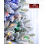 Épinette de Noël enneigée avec télécommande et lumières DEL multicolores blanc chaud-105426458