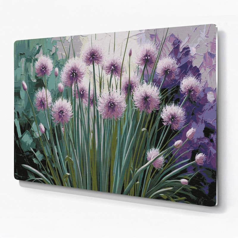 Art mural en métal Botanical Chives, H 12 po x l 18 po