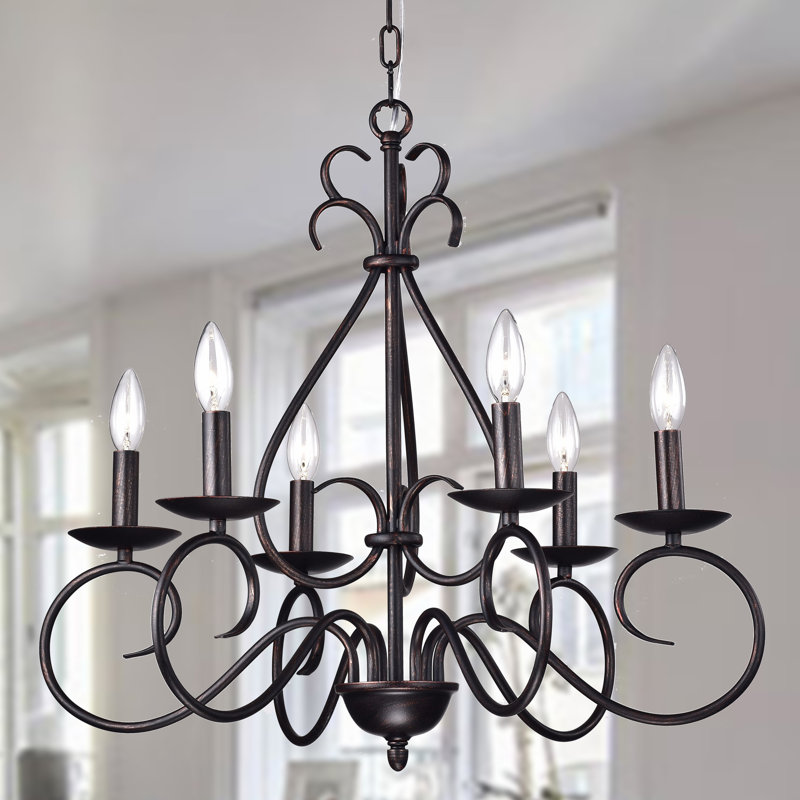 Lustree 6 lumières façon bougie/classique Lexi