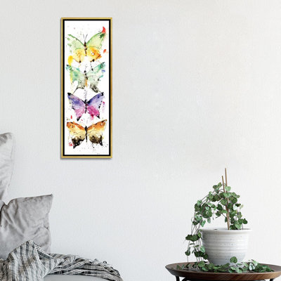 « 4 papillons » par Dean Crouser, reproduction d’art panoramique sur toile