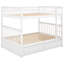 Lit superposé convertible avec tiroirs en blanc - Fabrication en bois massif pour les tiroirs de rangement Grace-872773832-872773837