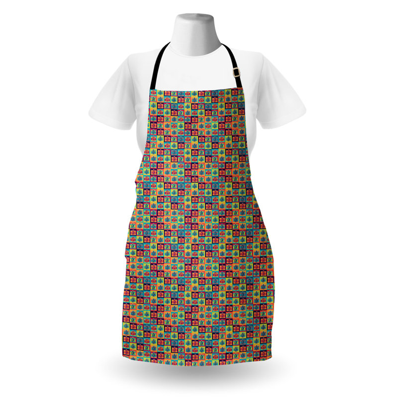 Multicolore Bungalow Rose Tablier rétro unisexes multicolores