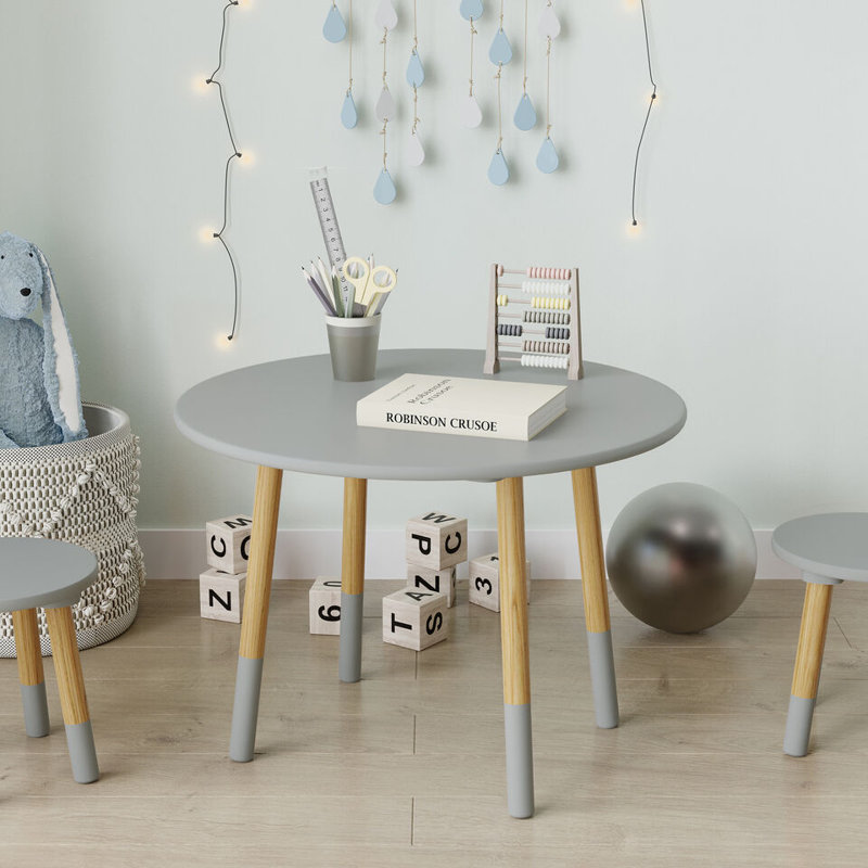 Piedmont 60cm Writing Desk Chair Set, Grey
