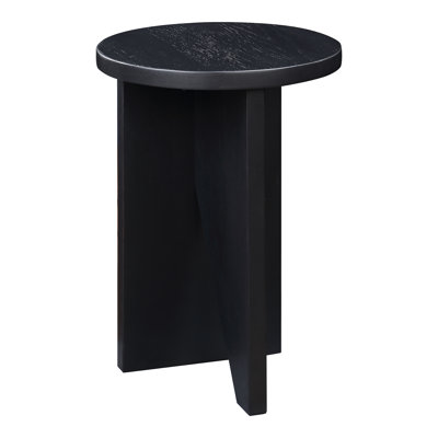Shayne Solid Wood Abstract End Table