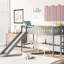 Lit simple mezzanine bas, gris et coulissant pour un lit de chambre à coucher luxueux avec délice amovible-1223049239-1223049224